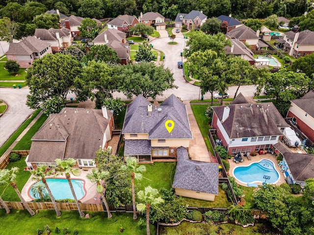 2625 Seashore Dr, Seabrook, TX 77586 - aerial view of residential area with a pool area