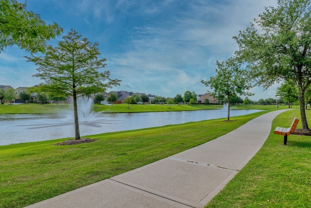 14926 Violet Willow Ct, Cypress, TX 77429 - view of home's community with a water view, a residential view, and a lawn