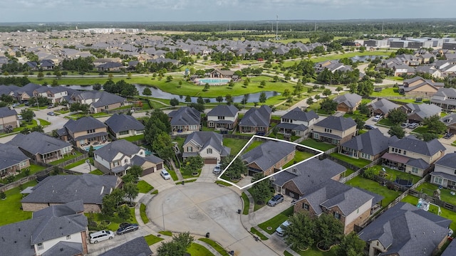 14926 Violet Willow Ct, Cypress, TX 77429 - aerial overview of property's location with a large body of water and nearby suburban area