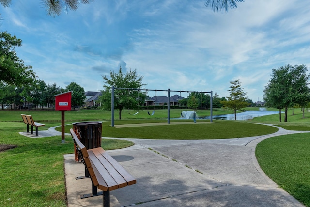 14926 Violet Willow Ct, Cypress, TX 77429 - view of home's community featuring a lawn and a water view