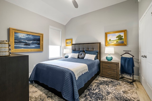 14926 Violet Willow Ct, Cypress, TX 77429 - bedroom featuring lofted ceiling and ceiling fan