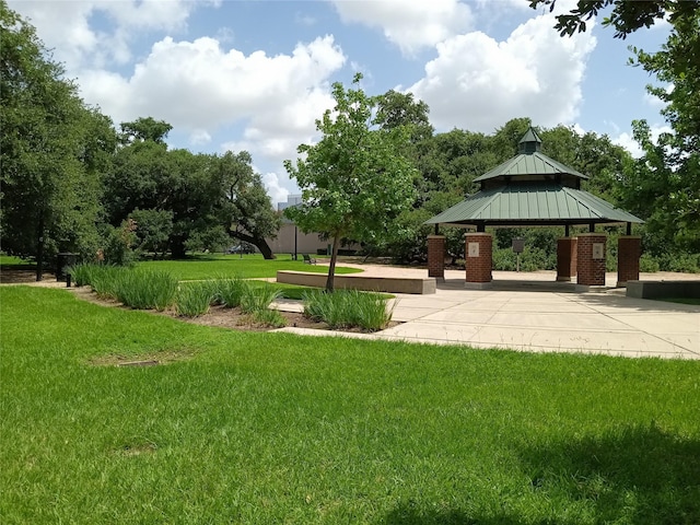 2401 Crawford St Unit A109, Houston, TX 77004 - view of community featuring a gazebo and a lawn