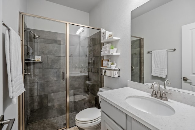 23007 Birchwood Valley Ln, Katy, TX 77493 - bathroom with vanity and a shower stall