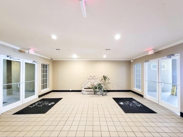 7575 Kirby Dr Unit 1203, Houston, TX 77030 - lobby with crown molding, recessed lighting, and a security system