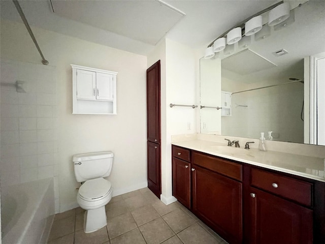 7575 Kirby Dr Unit 1203, Houston, TX 77030 - bathroom featuring vanity, tile patterned floors, and bathtub / shower combination