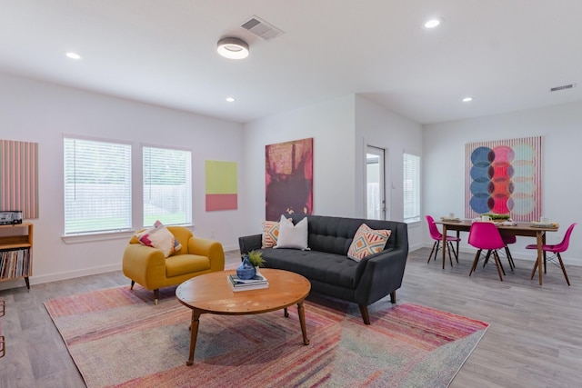 14205 Wonder Lake Ln, Conroe, TX 77384 - living area with light wood-type flooring and recessed lighting