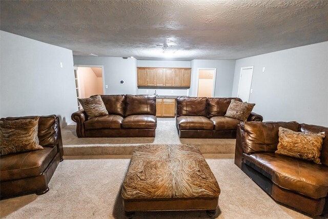 2506 Foxcrest Dr, Katy, TX 77494 - carpeted living room with a textured ceiling