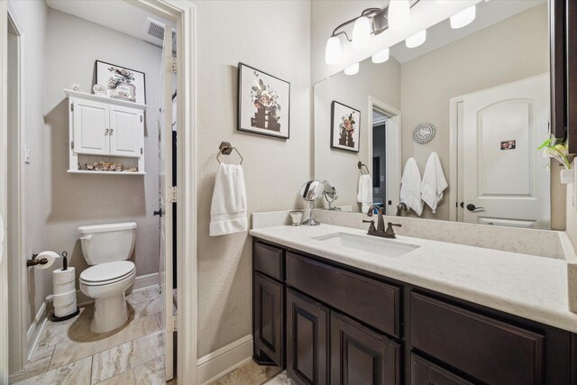 13627 Saddlebred Springs Ln, Cypress, TX 77429 - bathroom with vanity and marble look tile flooring