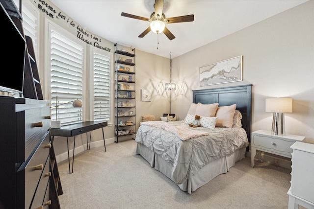 13627 Saddlebred Springs Ln, Cypress, TX 77429 - bedroom with carpet floors and a ceiling fan
