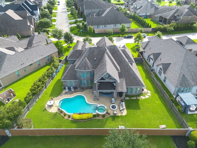 13627 Saddlebred Springs Ln, Cypress, TX 77429 - aerial view of residential area featuring a pool area
