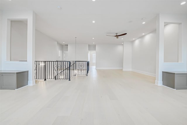 2822 Westgrove Ln, Houston, TX 77027 - unfurnished room featuring light wood finished floors, a ceiling fan, and recessed lighting