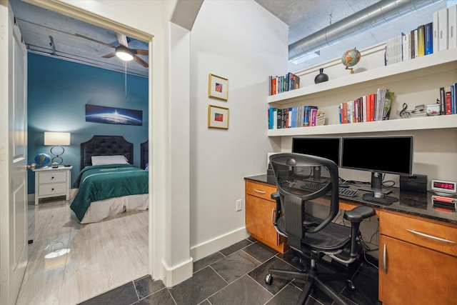 1901 Post Oak Blvd Unit 202, Houston, TX 77056 - office space featuring built in desk and ceiling fan
