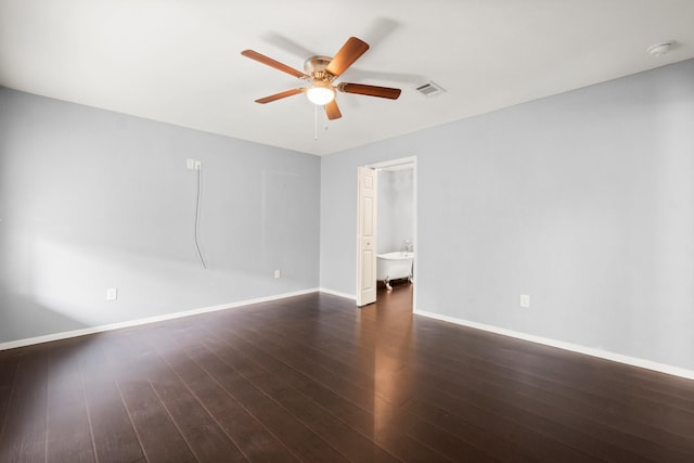 150 Lazy Ln, Livingston, TX 77351 - unfurnished room featuring a ceiling fan and wood finished floors