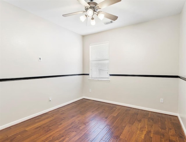 23931 Clover Trl, Katy, TX 77494 - empty room with wood finished floors and ceiling fan