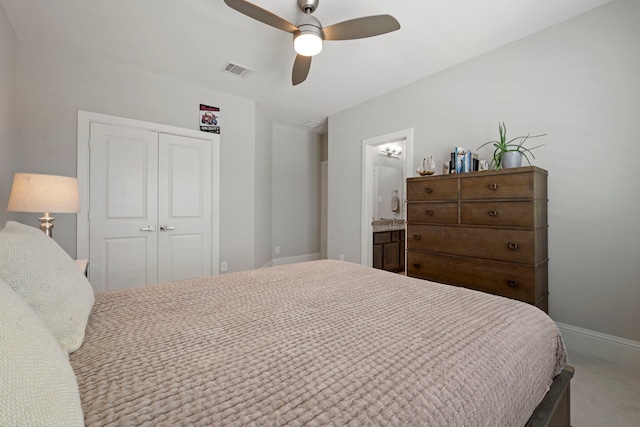 43 W Sawyer Ridge Dr, Spring, TX 77389 - carpeted bedroom featuring a closet and a ceiling fan