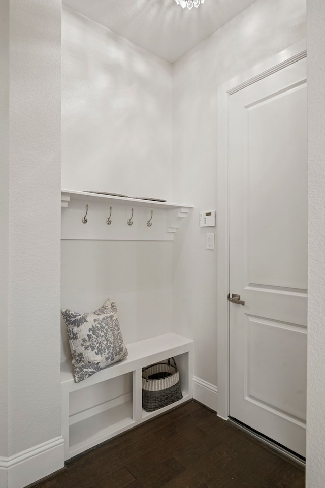 43 W Sawyer Ridge Dr, Spring, TX 77389 - mudroom featuring wood finished floors and baseboards