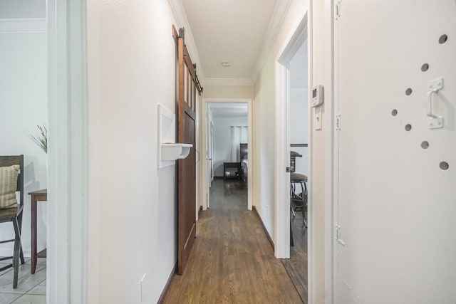 201 E 5th St, Deer Park, TX 77536 - hall with crown molding and wood finished floors
