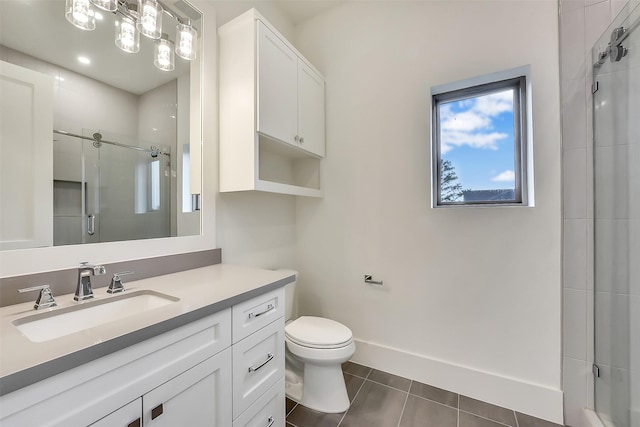 7106 Dearborn St, Houston, TX 77055 - full bath with tile patterned floors, vanity, and an enclosed shower