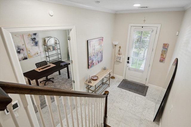 1207 W 24th St Unit A, Houston, TX 77008 - entrance foyer with crown molding