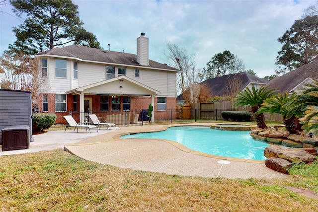 21419 Hannover Estates Dr, Spring, TX 77388 - view of pool featuring a patio area and a pool with connected hot tub