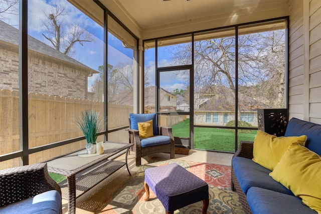 3816 Mystic Cir, Montgomery, TX 77356 - sunroom featuring an outdoor living space
