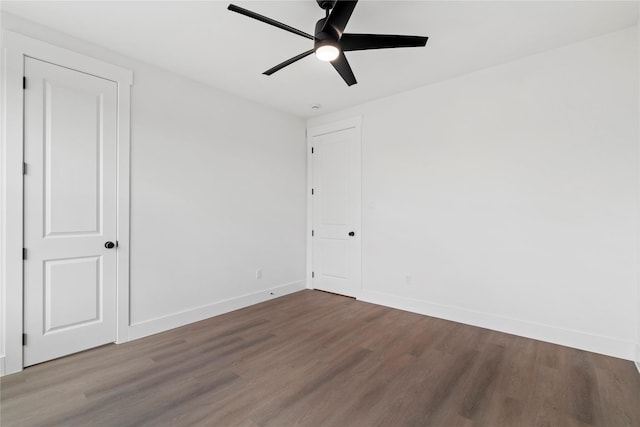 412 E 34th St, Houston, TX 77018 - spare room featuring wood finished floors and a ceiling fan