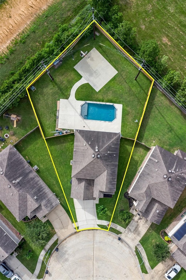 15915 Mountain Willow Way, Cypress, TX 77429 - aerial view of a pool area