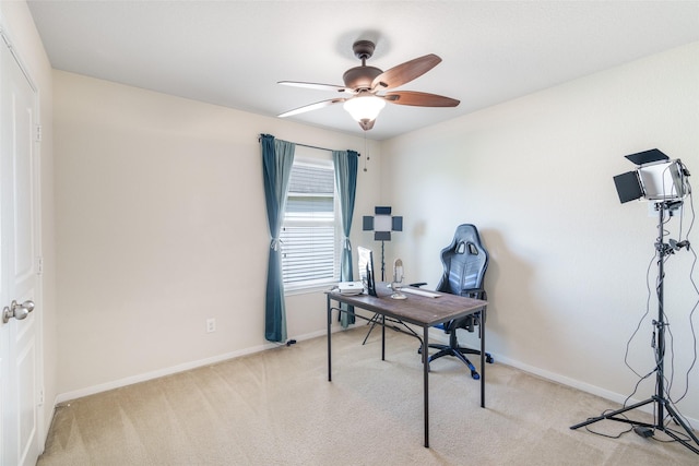 15915 Mountain Willow Way, Cypress, TX 77429 - home office with ceiling fan and carpet flooring