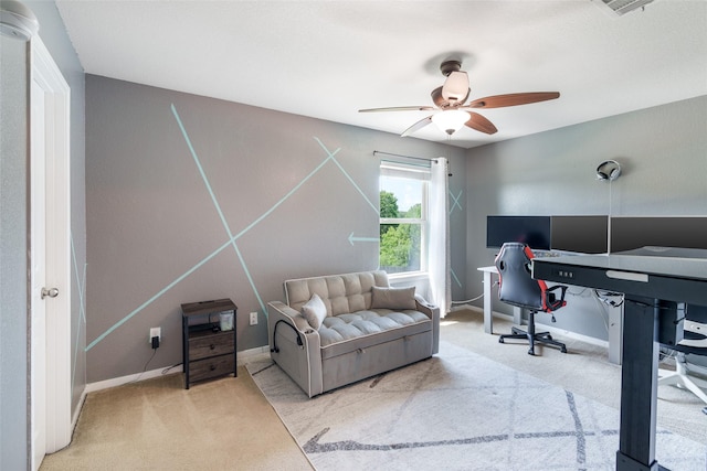 15915 Mountain Willow Way, Cypress, TX 77429 - office space with a ceiling fan and carpet floors