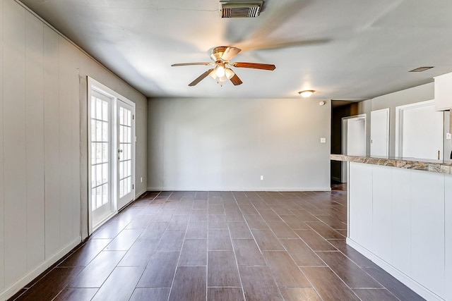 6763 Glen Rock Dr, Houston, TX 77087 - unfurnished room featuring ceiling fan and dark wood finished floors