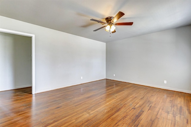 6763 Glen Rock Dr, Houston, TX 77087 - spare room featuring wood finished floors and a ceiling fan