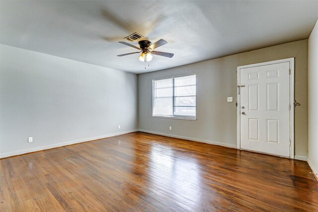 6763 Glen Rock Dr, Houston, TX 77087 - spare room with ceiling fan and wood finished floors