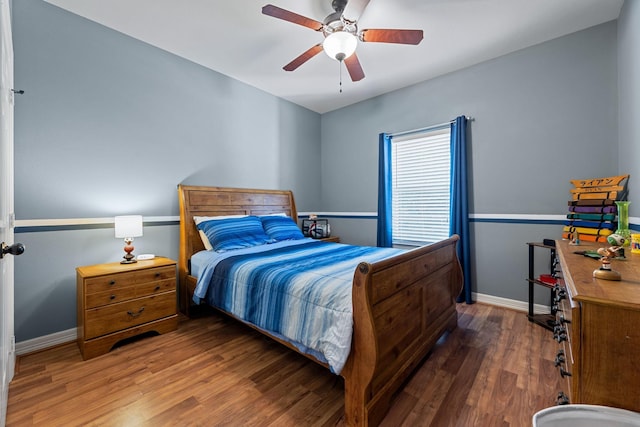 22206 Lantana Dr, Magnolia, TX 77355 - bedroom featuring wood finished floors and a ceiling fan