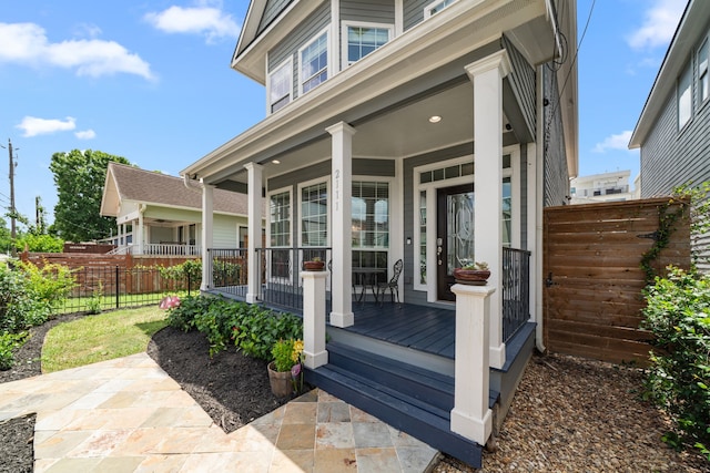 2111 Beall St, Houston, TX 77008 - property entrance with a porch