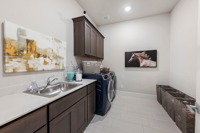 8550 Tombron Grove Rd, Magnolia, TX 77354 - laundry area with washer and dryer, cabinet space, and recessed lighting