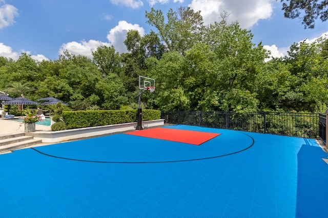 8550 Tombron Grove Rd, Magnolia, TX 77354 - view of sport court featuring basketball hoop