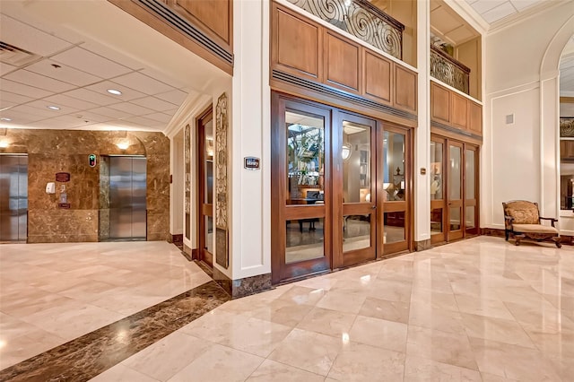 3525 Sage Rd Unit 1703, Houston, TX 77056 - lobby with recessed lighting and crown molding
