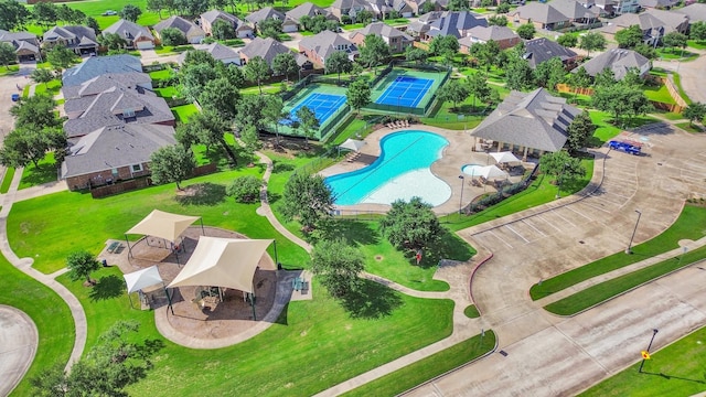 4330 Lasker Brook Ct, Katy, TX 77494 - aerial view of residential area featuring a pool area