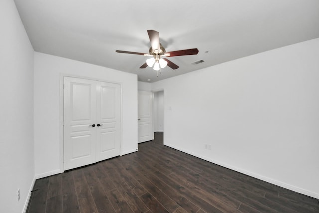 4330 Lasker Brook Ct, Katy, TX 77494 - unfurnished bedroom with wood finished floors, a closet, and a ceiling fan
