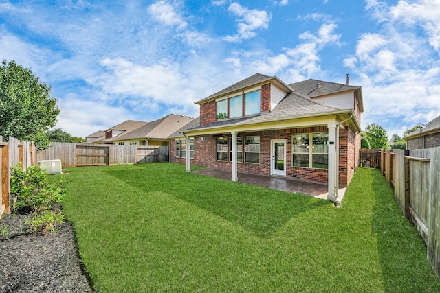 4330 Lasker Brook Ct, Katy, TX 77494 - back of house with roof with shingles, brick siding, and a fenced backyard