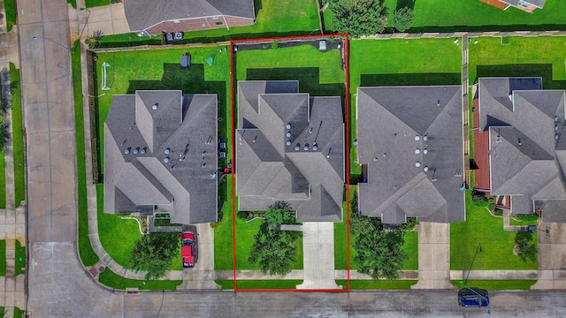 4330 Lasker Brook Ct, Katy, TX 77494 - aerial perspective of suburban area featuring property parcel outlined