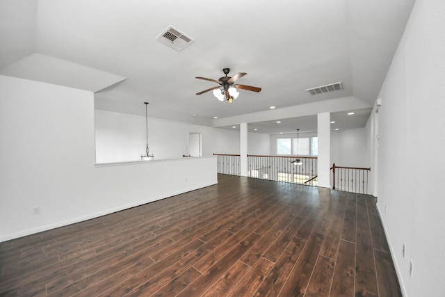 4330 Lasker Brook Ct, Katy, TX 77494 - spare room featuring a ceiling fan, wood finished floors, and recessed lighting