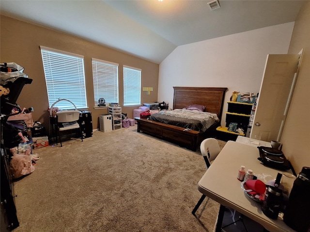 20331 Weeping Pine Way, Richmond, TX 77407 - bedroom with carpet flooring and lofted ceiling