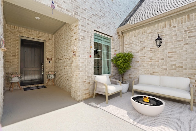 6919 Shoreline View Dr, Katy, TX 77493 - entrance to property with a shingled roof and brick siding