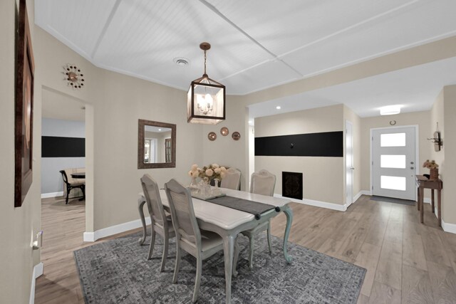 58 Sandpebble Dr, Spring, TX 77381 - dining area featuring baseboards and light wood-style flooring
