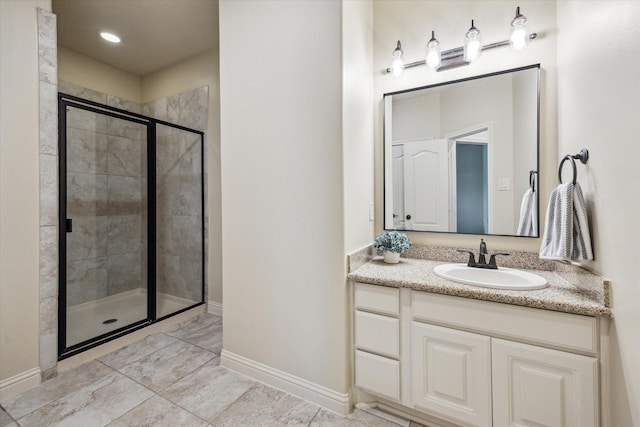 5119 Kendalia Cloud Ln, Fulshear, TX 77441 - bathroom with a stall shower and vanity