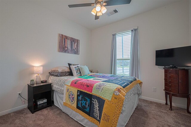 7227 Birchville Dr, Rosharon, TX 77583 - bedroom with carpet and a ceiling fan