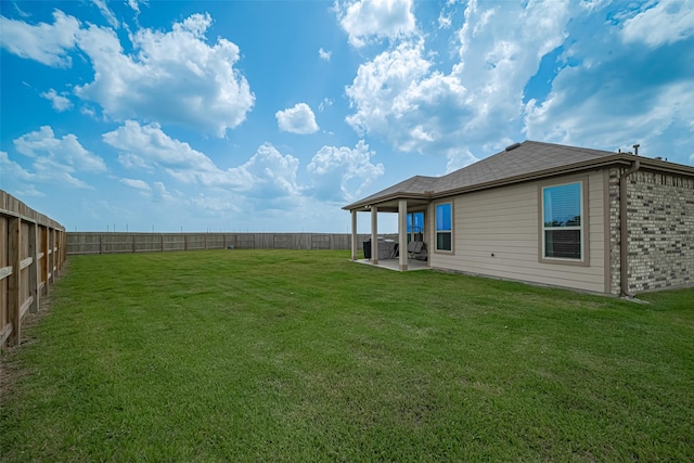 7227 Birchville Dr, Rosharon, TX 77583 - fenced backyard with a patio