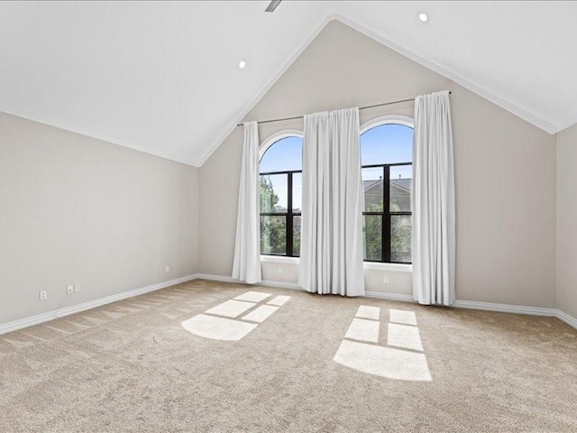 405 Reinerman St, Houston, TX 77007 - bonus room featuring carpet floors, lofted ceiling, and recessed lighting