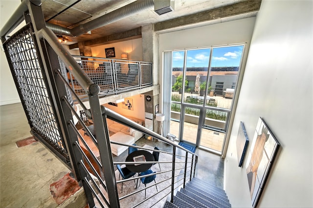 2000 Bagby St Unit 5423, Houston, TX 77002 - staircase with concrete flooring